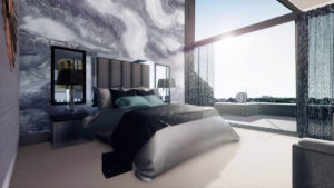 Penthouse bedroom
